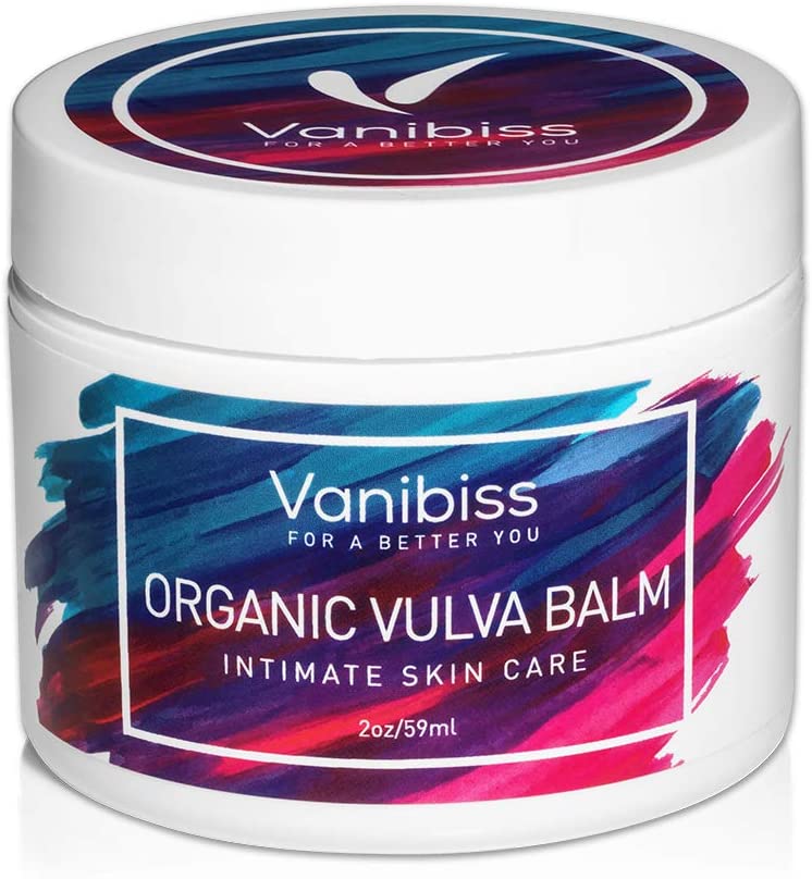 Vanibiss Natural Organic Vulva Balm, Vulvar Cream & Vaginal Moisturizer for Dryness Itching, Chafing, and Burning
