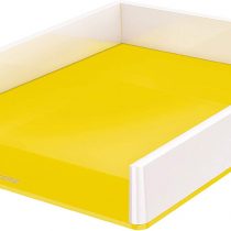 Leitz A4 Letter Tray, White/Yellow, WOW Range, 53611016