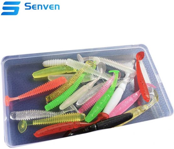 senvenelec Artificial Worm, Biomimetic Soft Silicone Earthworm Lures Worm Fishing Lures Simulation Red Worms Plastic Green Environment Strong Temptation Bait Fake Red Worm - 20Pcs - Image 3