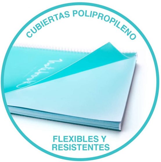 Basicos Mr 6039 Notebook – 4 Colours, A5, 120 Sheets, Squared Recycled Polypropylene - Image 3