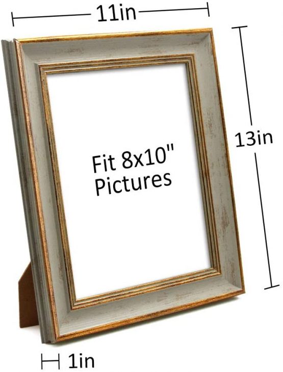 Afuly Antique 8x10 Photo Frame in Gold and Retro Green for Desk Wall Tabletop Christmas Gifts - Image 4