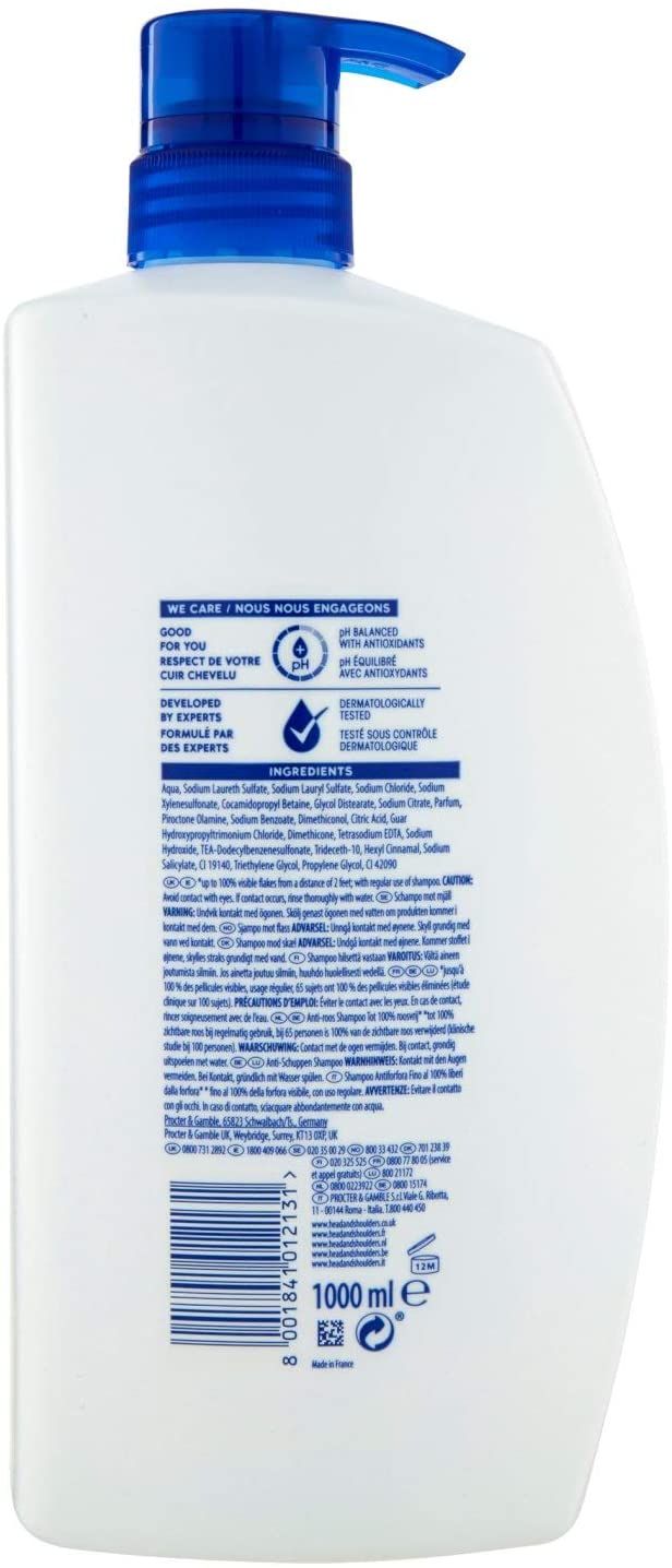 Head & Shoulders Shampoo Apple, 1 Litre 8001841012131, 1 l (Pack of 1) - Image 3