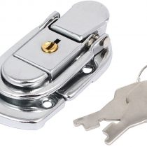 Sourcingmap® Suitcase Briefcase Wooden Case 64mm Long Alloy Toggle Latch Hasp Lock w 2 Keys