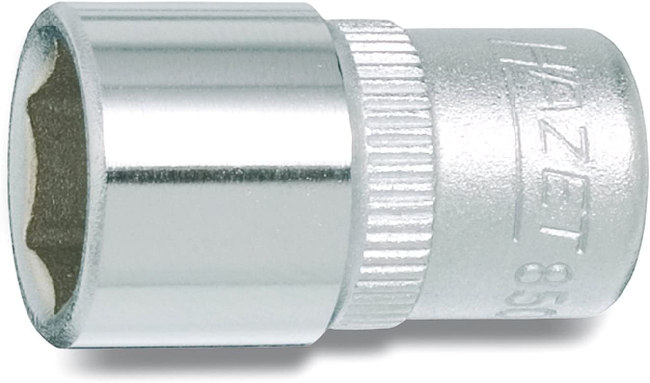 HAZET 850-10 25 mm 6-Point Hexagon Traction Profile Socket - Chrome-Plated/Polished, 10 mm (Schlüsselweite)