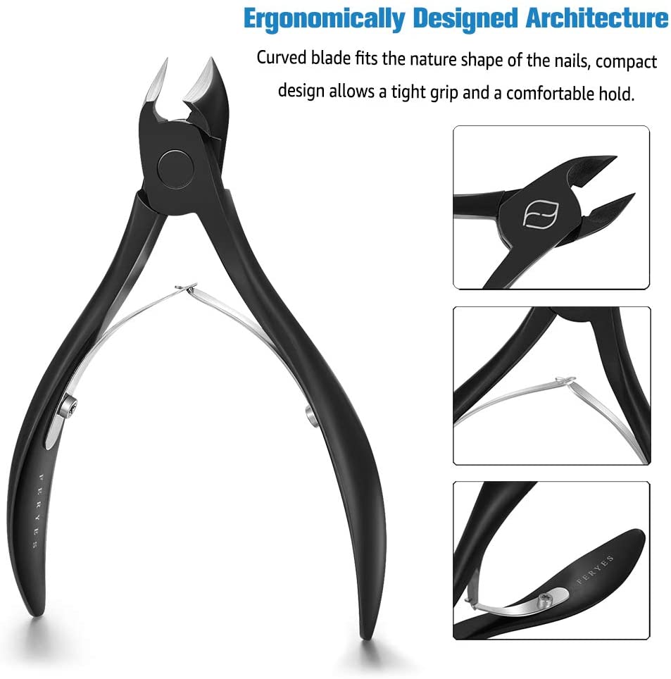 FERYES Toenail Clippers for Thick Nails Toe Nail Clippers for Ingrown Hard Toe Nail Fingernail - Image 2