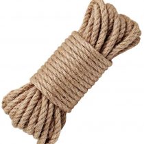 LUOOV Jute Rope 6mm Garden Jute Twine 10M Jute String 3 ply 6mm Thickness Jute Rope Christmas Twine Natural Jute for Floristry, Gifts, DIY Arts&Crafts, Decoration, Bundling, Garden and Recycling