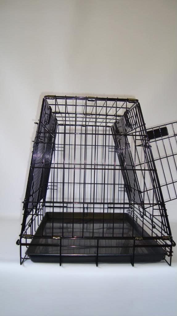 DogHealth Double 4‑Door Sloped Car Cage - Dual‑Dog Travel Crate with Removable Divider, Escape Hatch & Fold‑Flat Design - Image 2