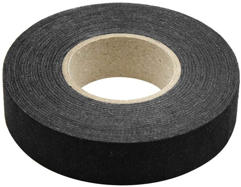 X AUTOHAUX Black Adhesive Cloth Fabric Car Wire Harness Looms Tape 19mm x 15m, 18 x 15 x 2 cm