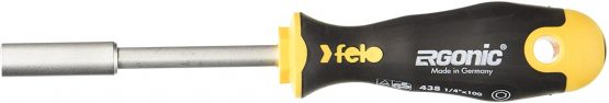 Felo 0715753711 1/4" Ergonomic Bit Holder Screwdriver with Length 4" - Image 2