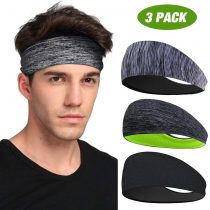 LATTCURE Sports Headband 3 Pack, Headband, Sweatband, Non Slip Headwear Head Band, Turban Winter Headband for Football, Basketball, Soccer, Tennis, Yoga and Golf