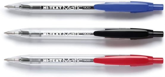 Hi-Text 900 Matic Pack of 24 Retractable Pens Medium Tip 1 mm Black - Image 2