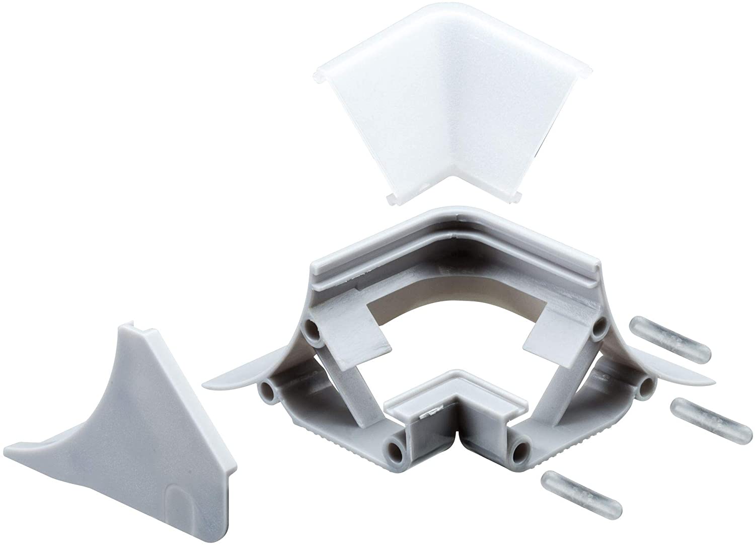 Paulmann 70441 Outside Edge Corner Profile for The Connection of Profiles in The Outside Corners of Rooms 2-Pack Grey Plastic can be Painted or wallpapered Over - Image 3