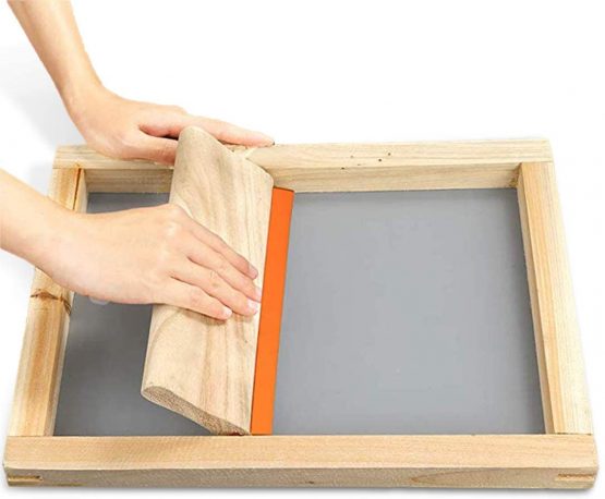 Ywoworld Silk Screen Squeegee,More Comfortable Wooden Handle, 5.5 Inch And 9.8 Inch 2piece Screen Printing Blade For A More Comfortable Experience(75 Hardness) - Image 2