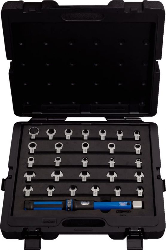 KS Tools 516.1720 9x12mm Torque tool set with plug in tools, 29 pcs, 10-50Nm