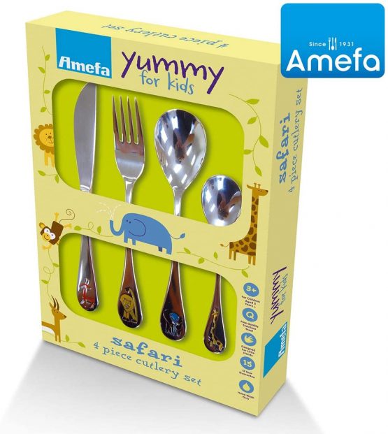 Amefa Kids Safari Kids Cutlery Set Stainless Steel 4 Piece - Image 3