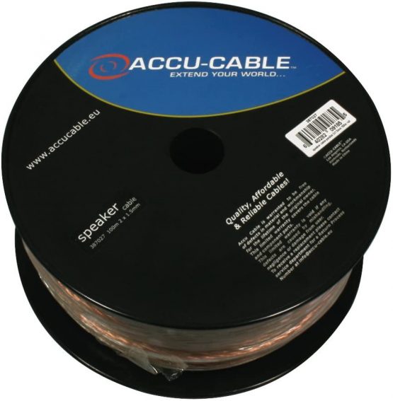 Accu Cable AC-SC 2-1.5/100R 100m Speaker Cable - Black
