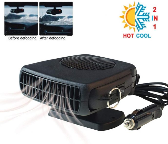 Car Heater, Portable Heater AntiFog 200W 12V Plug in Cigarette Lighter