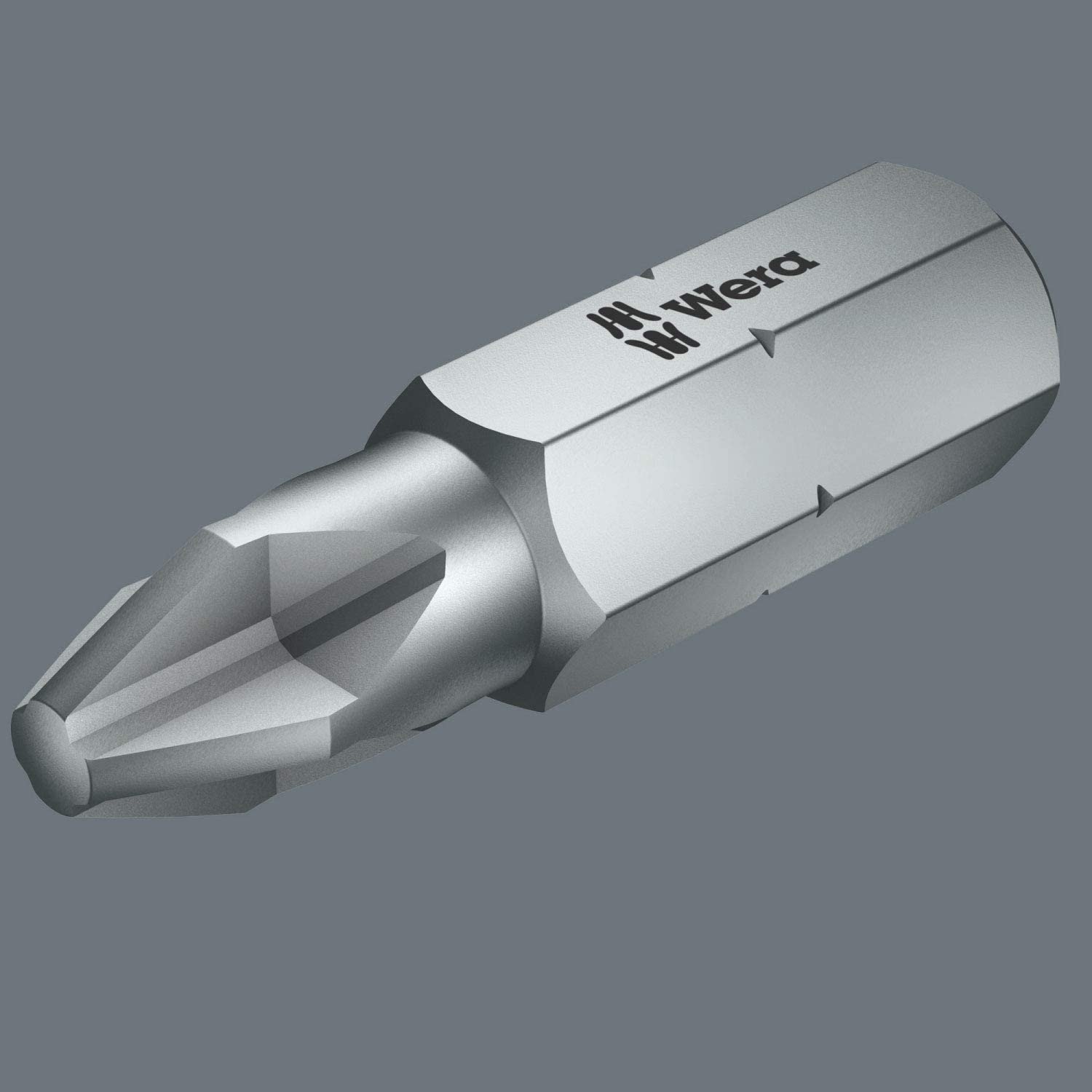 Wera 05072401001 Phillips Extra-Tough Bits 851/1 Z PH2 x 25 mm, Pack of 10, Silver, PH 2 x 25 mm - Image 3