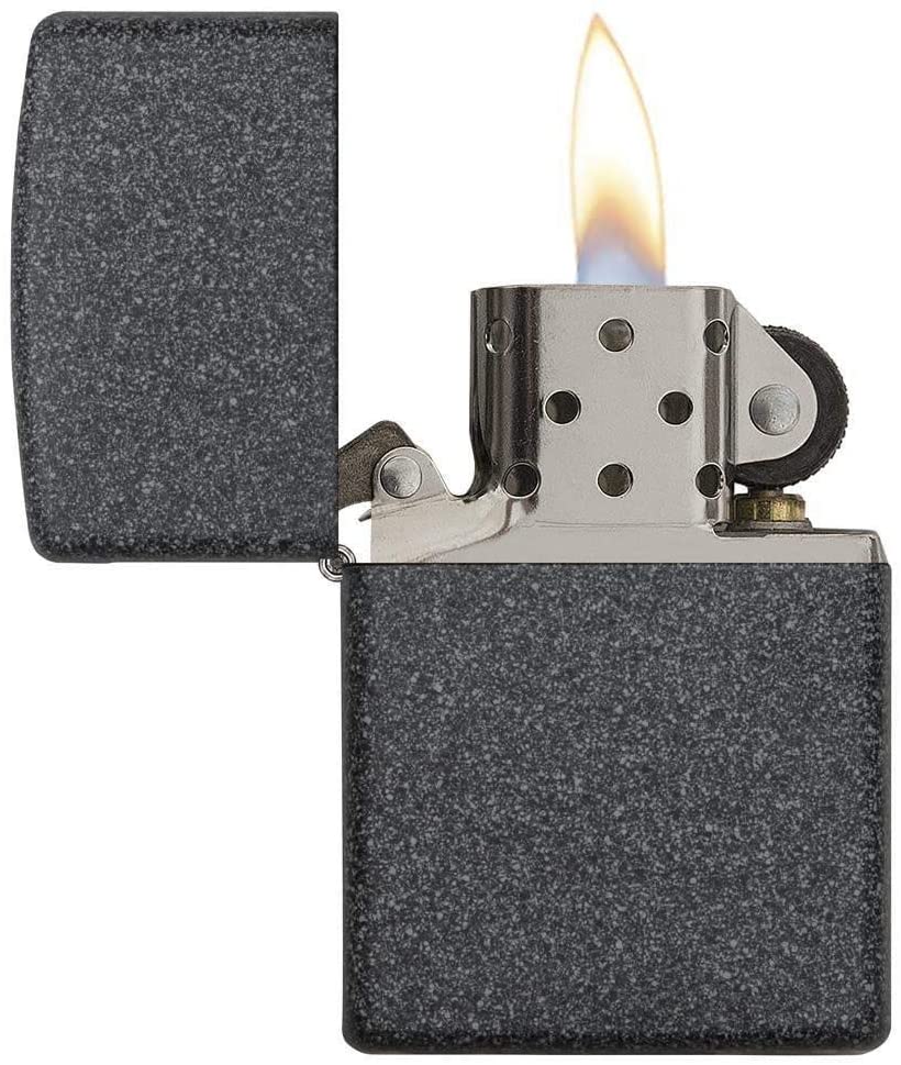 Zippo Windproof Lighter, Classic Model, Iron Stone Finish, Refillable for Lifetime Use, Adjustable Flame, Gift Box - Image 3