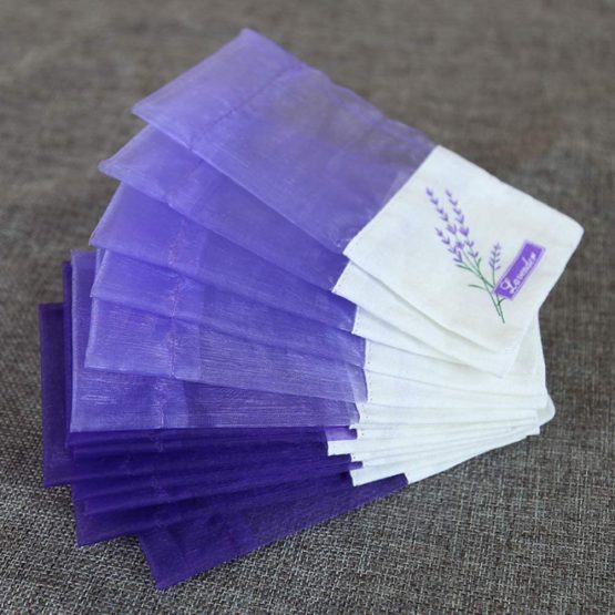 VOSAREA 30pcs Dried Lavender Sachets Small Purple Sachets Craft Bags Sachet Empty Bags Gift Bags (Light Purple) - Image 3