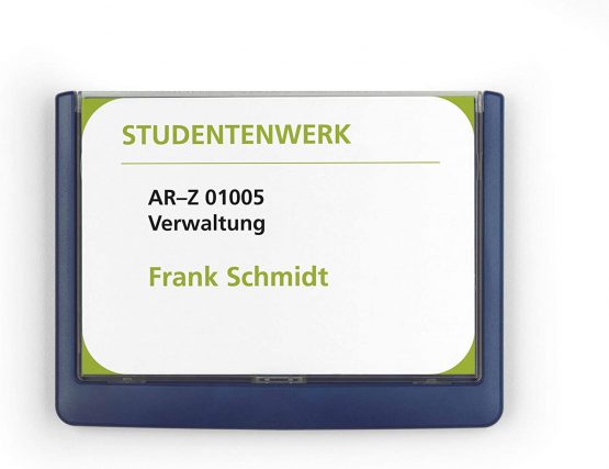 Durable Click Information Sign 149 x 105.5 mm Dark Blue | Door and Wall Sign | Includes Fittings | Ideal for Offices, Hotels, Public Buildings, etc. - Image 3