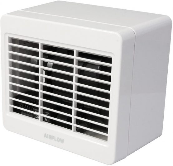 Airflow LOOVENT Wall Extractor Fan, 30 W, 230 V, White, 100 mm