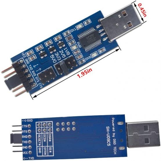 DSD TECH SH-U09C5 USB to TTL UART Converter Cable with FTDI Chip Support 5V 3.3V 2.5V 1.8V TTL - Image 3