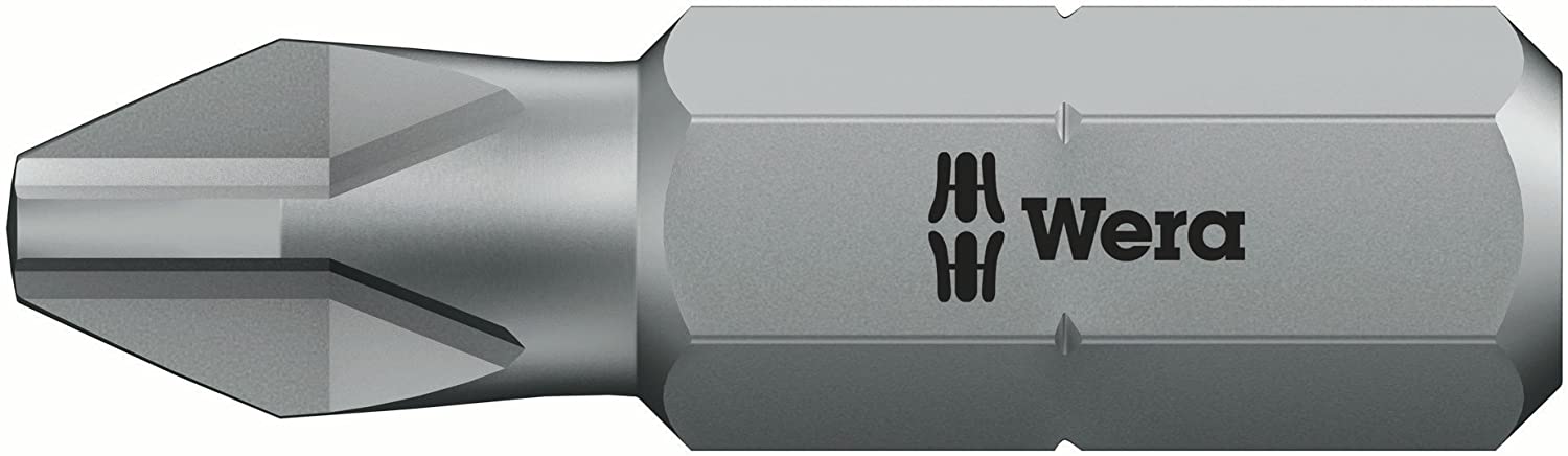 Wera 05072401001 Phillips Extra-Tough Bits 851/1 Z PH2 x 25 mm, Pack of 10, Silver, PH 2 x 25 mm - Image 4
