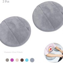 2Pcs Portable Round Computer Wrist Elbow Rest Pad, AUHOTA Upgraded Thickened Cotton Keyboard Elbow Pad, Premium Arm Support Mat for Office Table Desktop Working Gaming- Less Strain(9.8 Inch) (Gray)