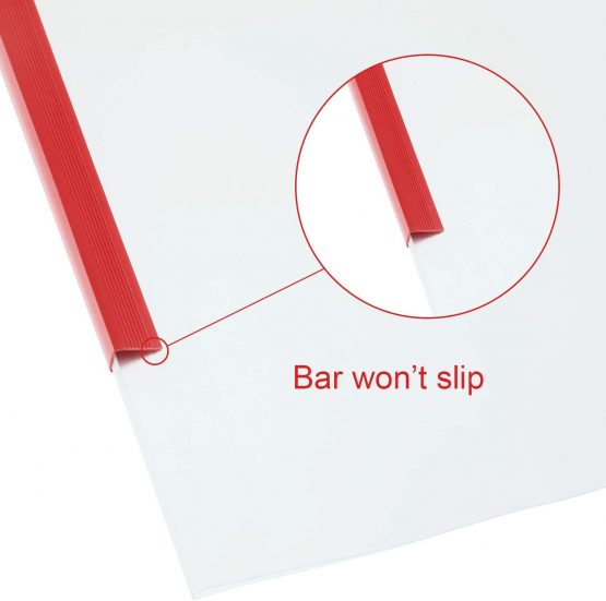 10 Pieces Binding Bars Slide Grip Binding Bars Report Cover A4 Spine Bars for School and Office, 12 Inch, 40 Sheet Capacity (5 Colors) - Image 4