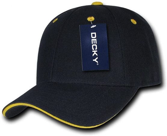 Decky Sandwich Visor Baseball Cap - Navy/Gold