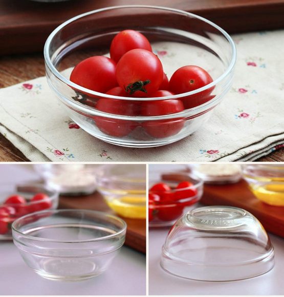 Lawei Set of 12 Glass Bowls - 9 cm Mini Transparent Glass Salad Bowl for Kitchen Prep Dessert Dips Candy Dishes - Image 4