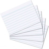 Herlitz A8 Ruled Index Cards - White (Pack of 100)