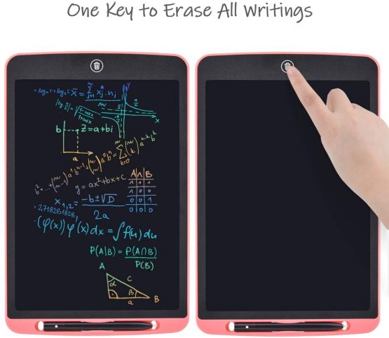 LCD Writing Tablet, 12 Inch Colorful Digital ewriter Electronic Graphics Tablet Portable Board Drawing Tablet Pad for Kids Adults Home School Office (pink-12") - Image 2