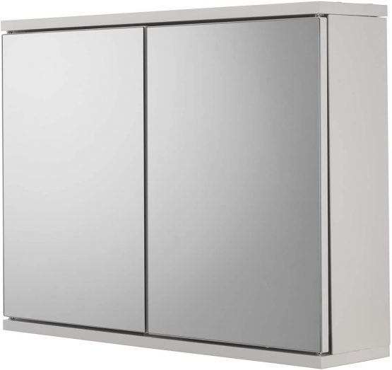Croydex Simplicity Self-Assembly 2 Door Mirror Cabinet (FSC MDF), White - Image 2