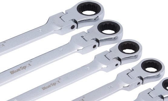Blue Spot 8 Piece Flexible Head Metric Ratchet Spanner Set - Image 2