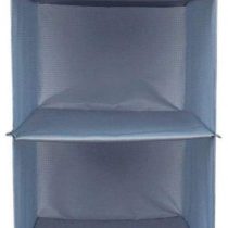 BrilliantJo Hanging Wardrobe Organizer for Clothes Sweaters 4-shelf Hanging Closet Storage Shelves Washable (31.5 * 12 * 12 inch, Blue-grey)