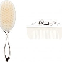 Widdop & Bingham - CG309 C - Birth/Christening Gift Set Brush & Comb Silver Plated - 16.2 x 8.2 x 5.6 cm