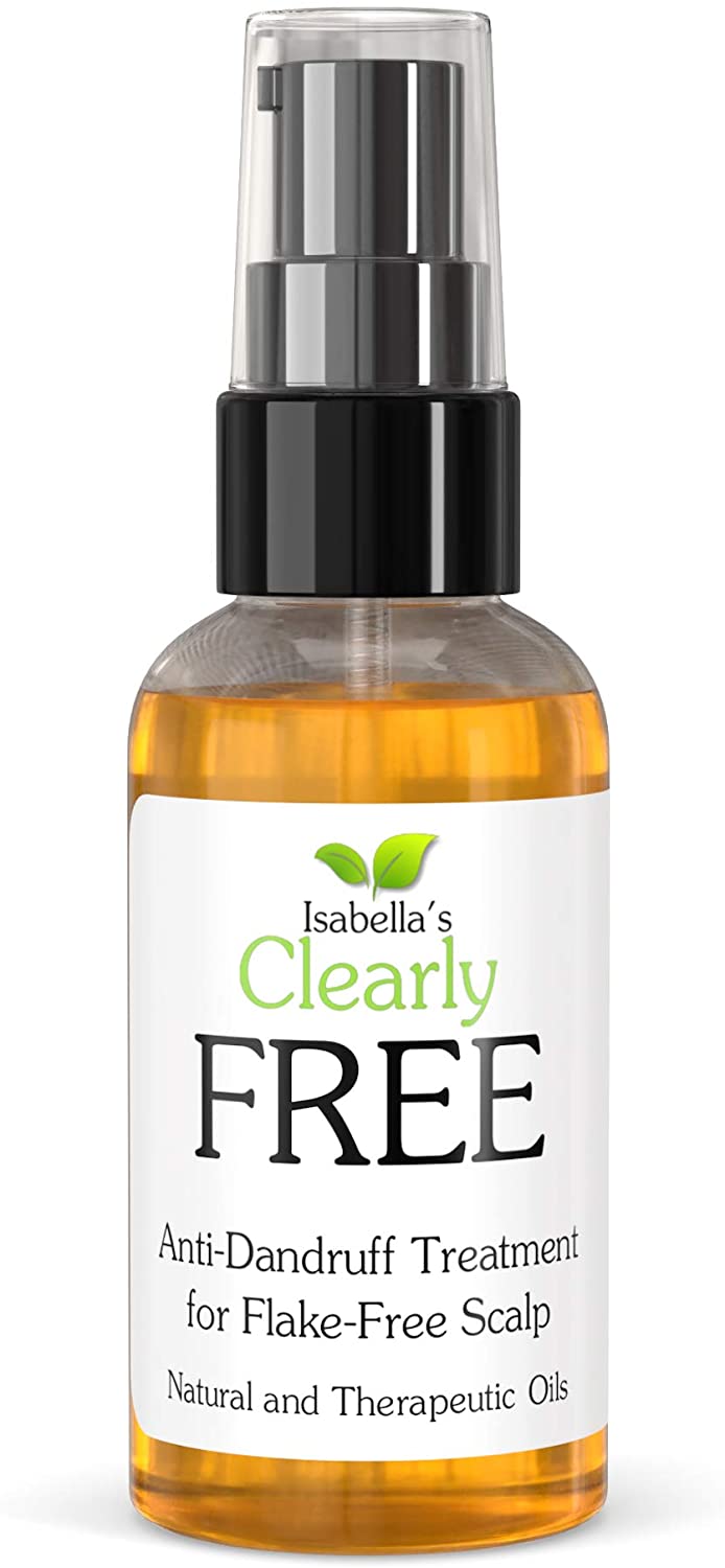 Isabella’s Clearly FREE, Best Natural Anti Dandruff Oil, Itch Relief for Dry Itchy Flaking Scalp with Jojoba Cedarwood