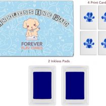 Forever Fun Times No-Touch Pet Paw Print Kit | Get Perfect Dog and Cat Prints Without a Drop of Ink on Your Pet | Fast and Easy Non-Toxic Ink Pad for Pets (2 Pads, Black)
