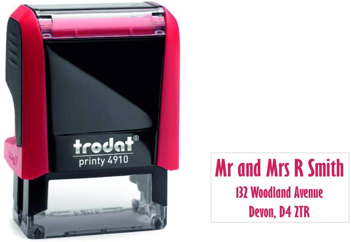 Trodat Replacement Ink Pads 6/4910 - Pack of 2 - Red Ink - for the Printy 4910 and 4810 - Image 3