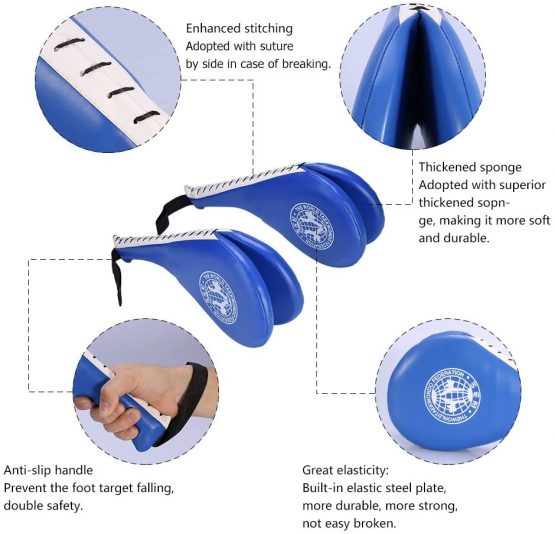 VGEBY 1Pair Taekwondo Fighting Target Punching Karate Pad Double Kicking Training Gear Hand Box - Image 3