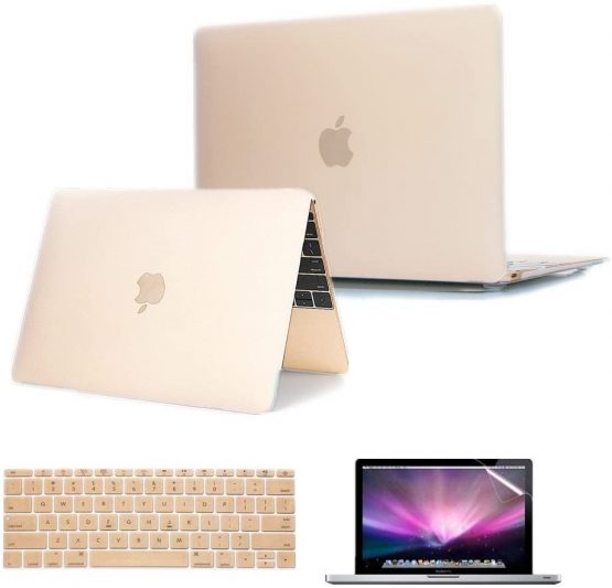 Se7enline 12 inch Macbook Case Cover Model A1534/A1931 Plastic Hard Case Cover for Macbook 12-inch Retina Display, Silicone Keyboard Protector, Clear LCD Screen Protector, Transparent Clear