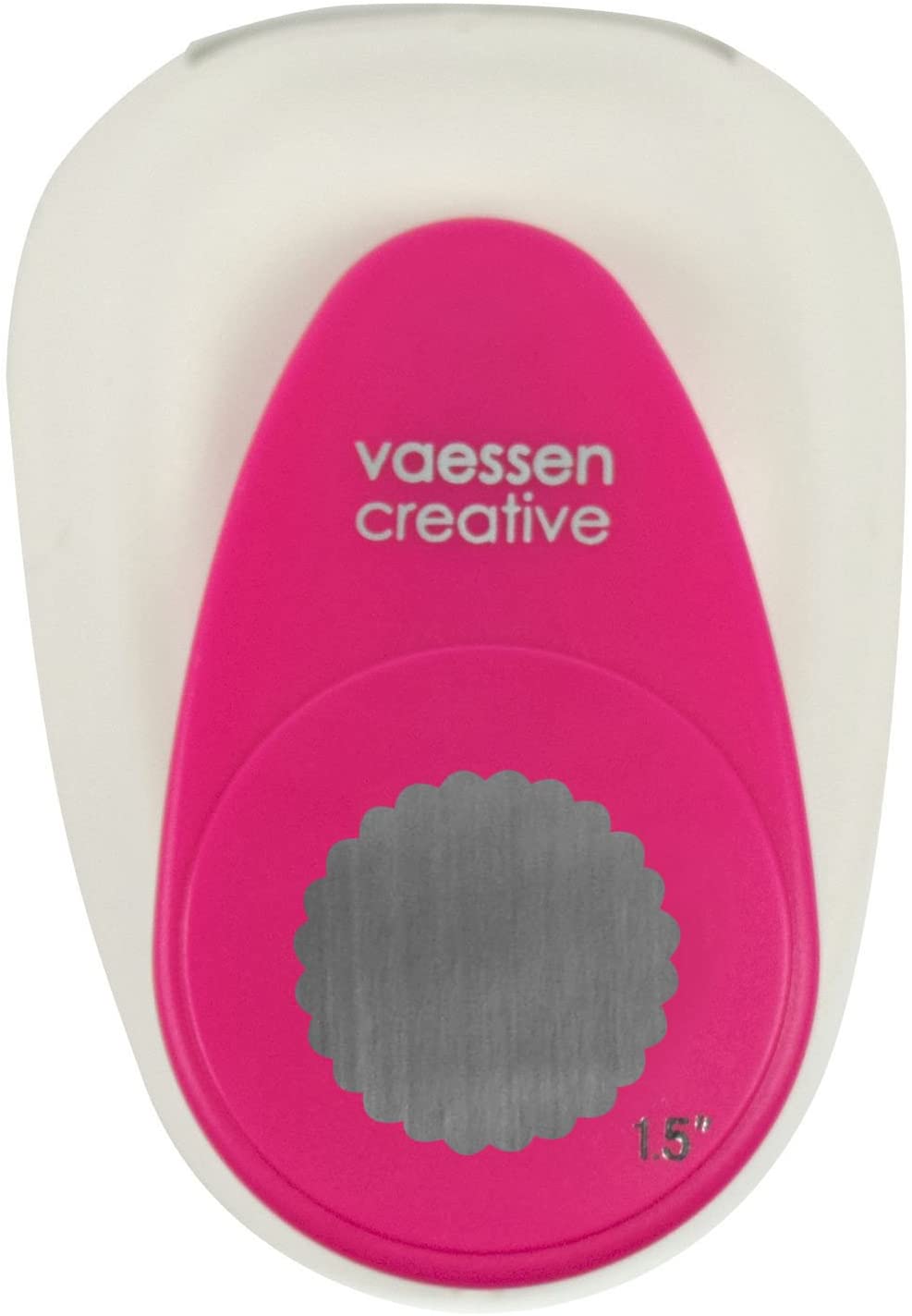 Vaessen Creative Craft Paper Punch - Scalloped Circle - diameter 3,8 cm - Circle Cutter for Crafting and Card Making
