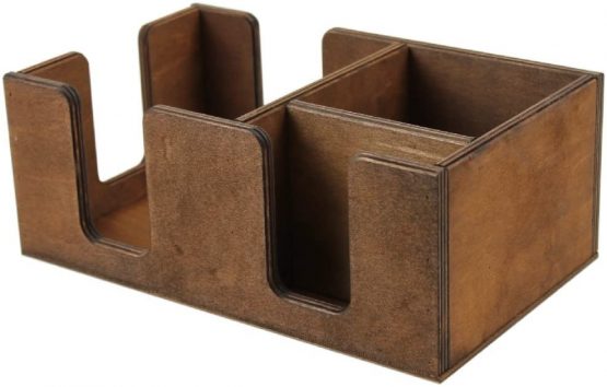 Chalkboards UK Tidy/Caddy Wooden Bar, Wood, Black - Image 3