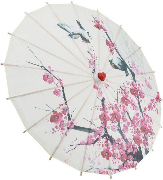 Handmade Oiled Paper Umbrella Plum Blossom Pattern Folding Umbrella Vintage Chinese Paper Umbrella - Image 4