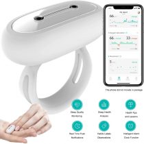 Wireless Sleep Monitor SpO2 Pulse Oximeter with Vibration Alarm for Low SpO2 Level and Obstructive Sleep Apnea,Tracking Blood Oxygen Saturation Level and Heart Rate Monitor