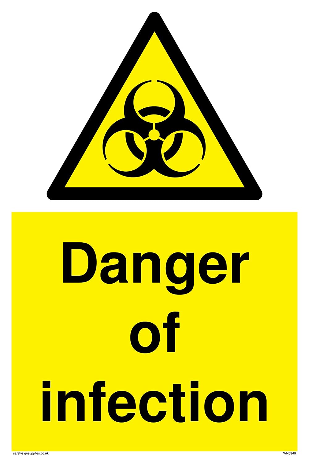 Danger of infection sign – Plastic Rigid 3mm – BigaMart