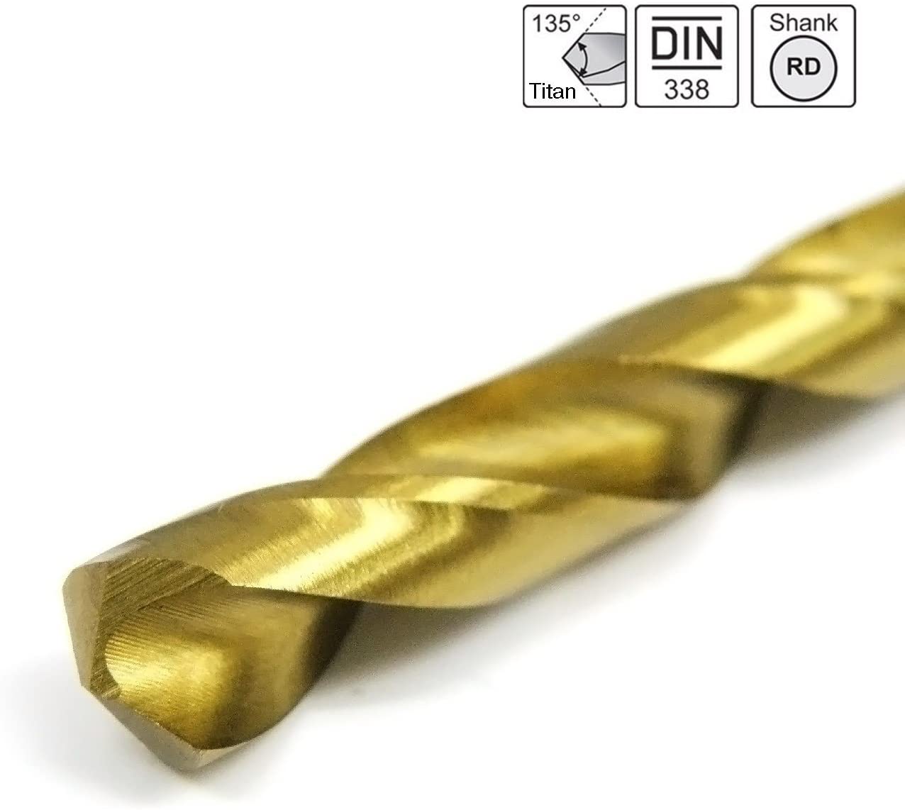S&R Metal Drill Bit Set 1.5-6.5 mm - 13-Piece HSS Titanium-Coated, Blue, 1,5 - 6,5 mm - Image 4