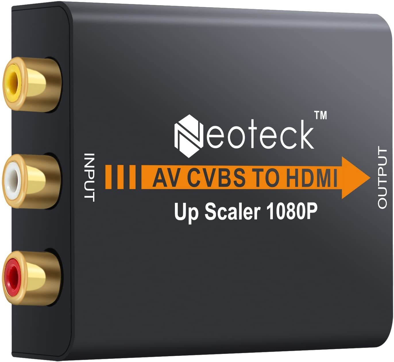 Neoteck AV to HDMI Converter, RCA Composite CVBS Video Adapter 1080P/720P Output Plug & Play with USB Power